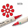 טוש לבד אדום ZIG FABRICOLOR TWIN RED 020