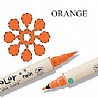 טוש לבד כתום זוהר ZIG FABRICOLOR TWIN FLUORESCENT ORANGE 002