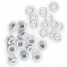 עיניות לבנות עם דסקיות - WE R MEMORY KEEPERS EYELETS