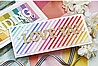 תבנית חיתוך מלבן עם קווי אלכסון- PINK FRESH SLIM DIAGONAL STRIPES